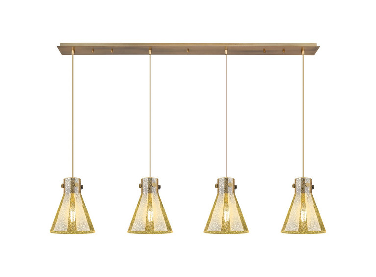 Innovations - 124-410-1PS-SN-G411-8ME - Four Light Linear Pendant - Downtown Urban - Brushed Satin Nickel