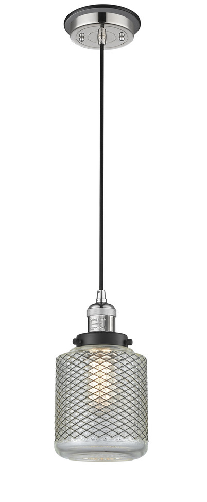 Innovations - 201CBP-PNBK-G262 - One Light Mini Pendant - Franklin Restoration - Polished Nickel