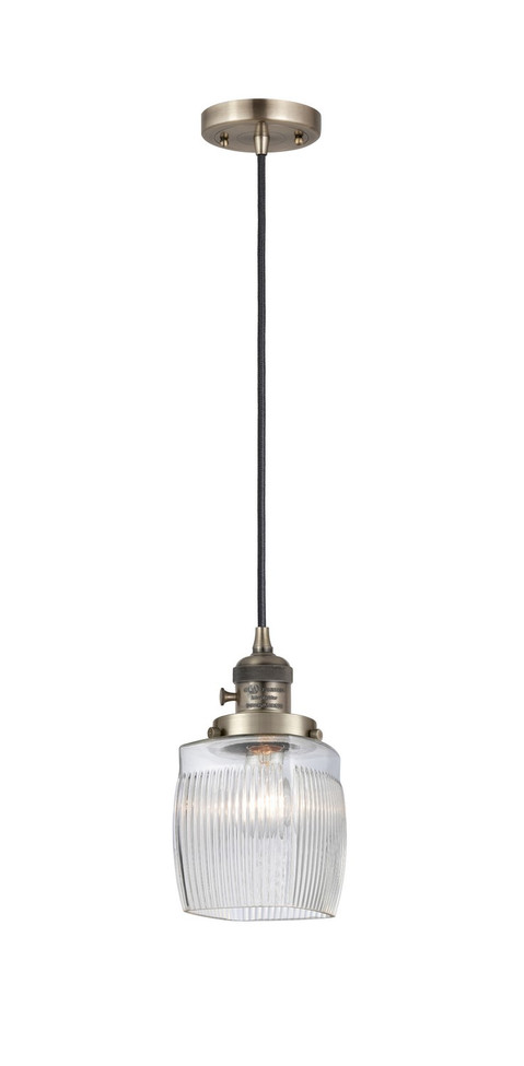 Innovations - 201CSW-AB-G302 - One Light Mini Pendant - Franklin Restoration - Antique Brass
