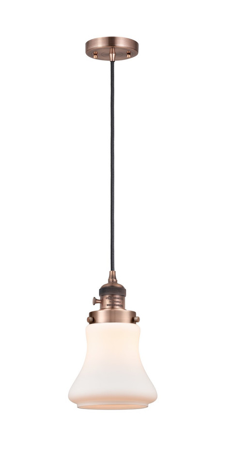 Innovations - 201CSW-AC-G191 - One Light Mini Pendant - Franklin Restoration - Antique Copper