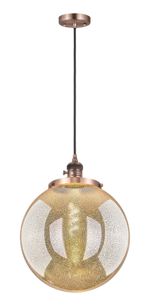 Innovations - 201CSW-AC-G208-14 - One Light Mini Pendant - Franklin Restoration - Antique Copper
