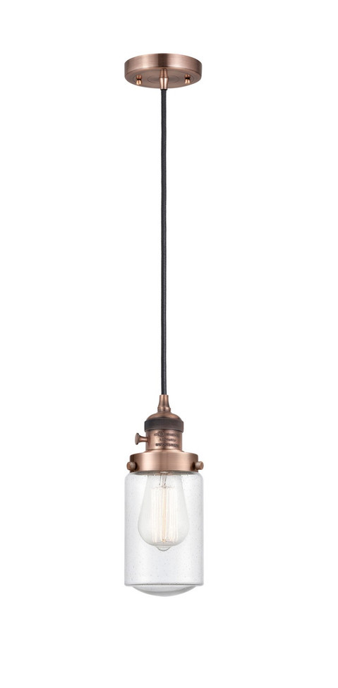 Innovations - 201CSW-AC-G314 - One Light Mini Pendant - Franklin Restoration - Antique Copper