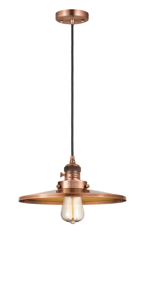 Innovations - 201CSW-AC-MFR-AC-12-LED - LED Mini Pendant - Franklin Restoration - Antique Copper