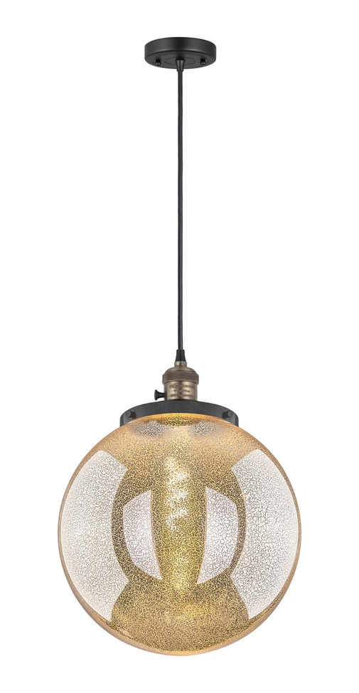 Innovations - 201CSW-BAB-G208-14 - One Light Mini Pendant - Franklin Restoration - Black Antique Brass