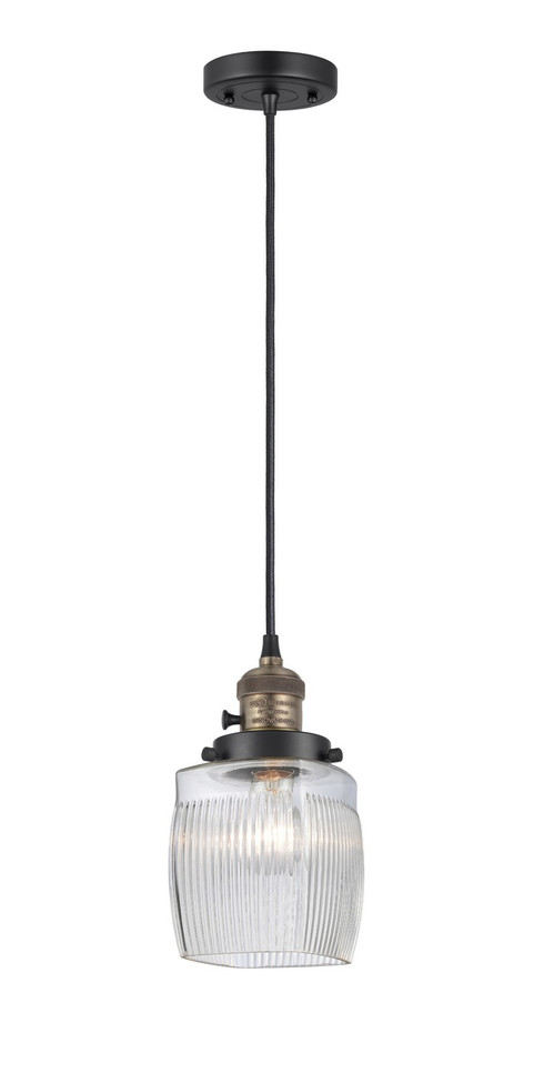 Innovations - 201CSW-BAB-G302 - One Light Mini Pendant - Franklin Restoration - Black Antique Brass