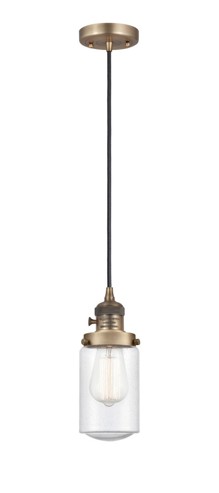 Innovations - 201CSW-BB-G314 - One Light Mini Pendant - Franklin Restoration - Brushed Brass