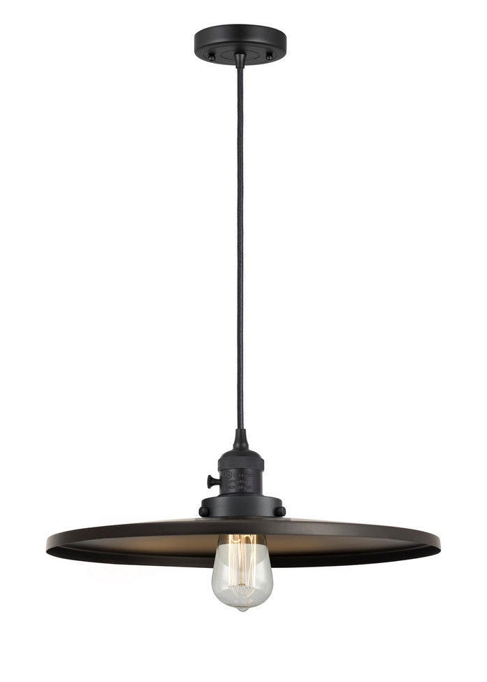 Innovations - 201CSW-BK-MFR-BK-16 - One Light Mini Pendant - Franklin Restoration - Matte Black