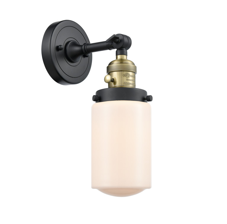 Innovations - 203SW-BAB-G311 - One Light Wall Sconce - Franklin Restoration - Black Antique Brass