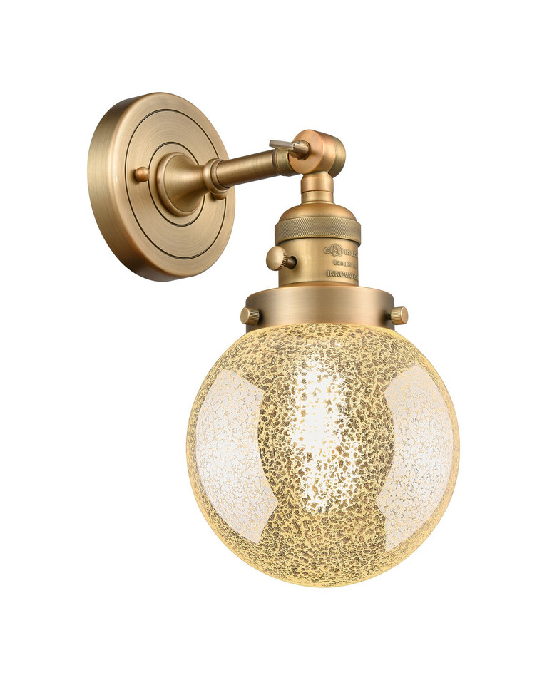 Innovations - 203SW-BB-G208-6 - One Light Wall Sconce - Franklin Restoration - Brushed Brass