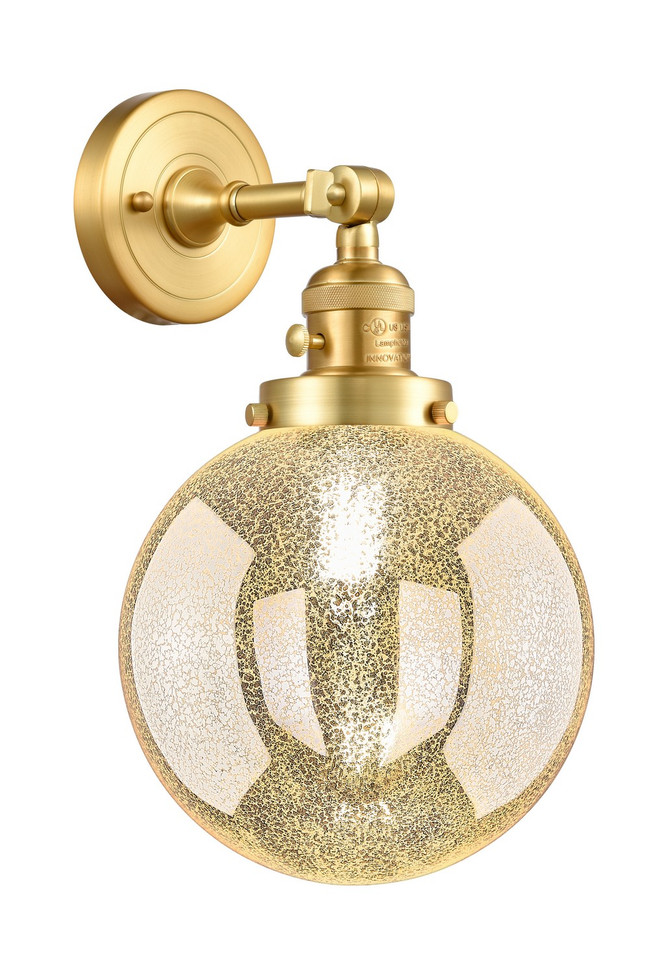Innovations - 203SW-SG-G208-8 - One Light Wall Sconce - Franklin Restoration - Satin Gold