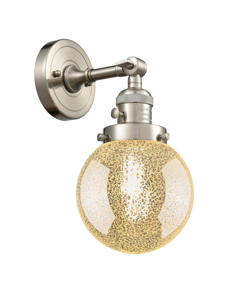 Innovations - 203SW-SN-G208-6 - One Light Wall Sconce - Franklin Restoration - Brushed Satin Nickel