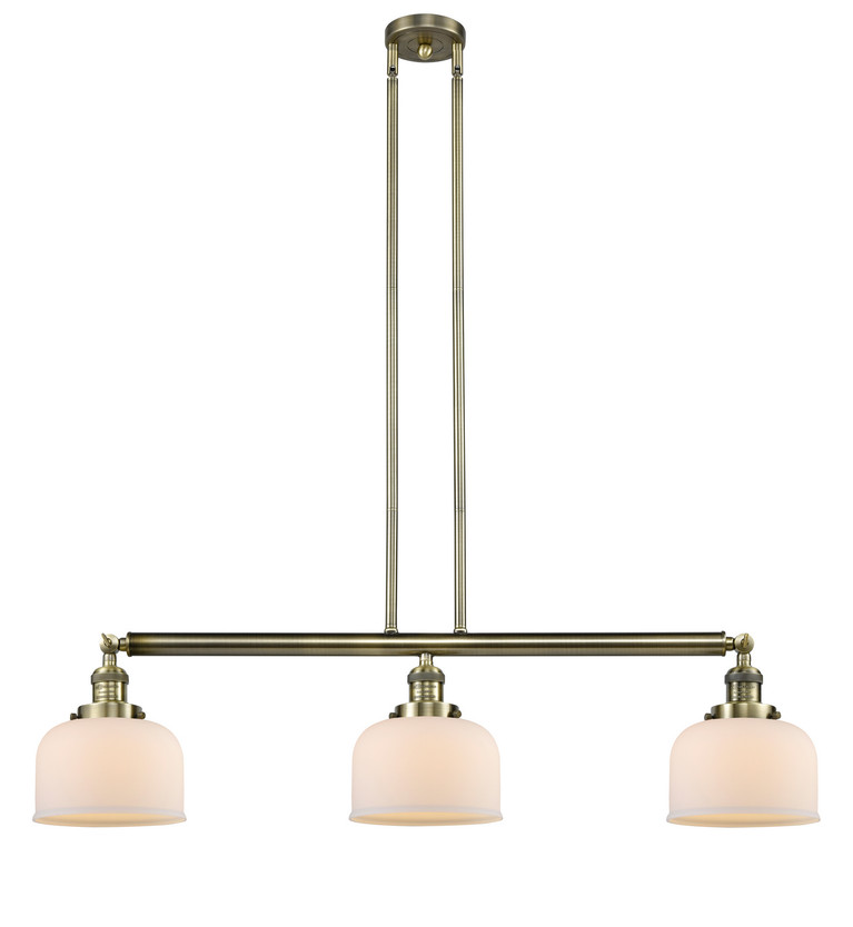 manufacturer_finish:Antique Brass|manufacturer_glass:Cased Matte White Large Bell|light_output:220.00lm|color_temperature:2200K|cri:99