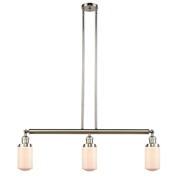 Innovations - 213-PN-G311 - Three Light Island Pendant - Franklin Restoration - Polished Nickel