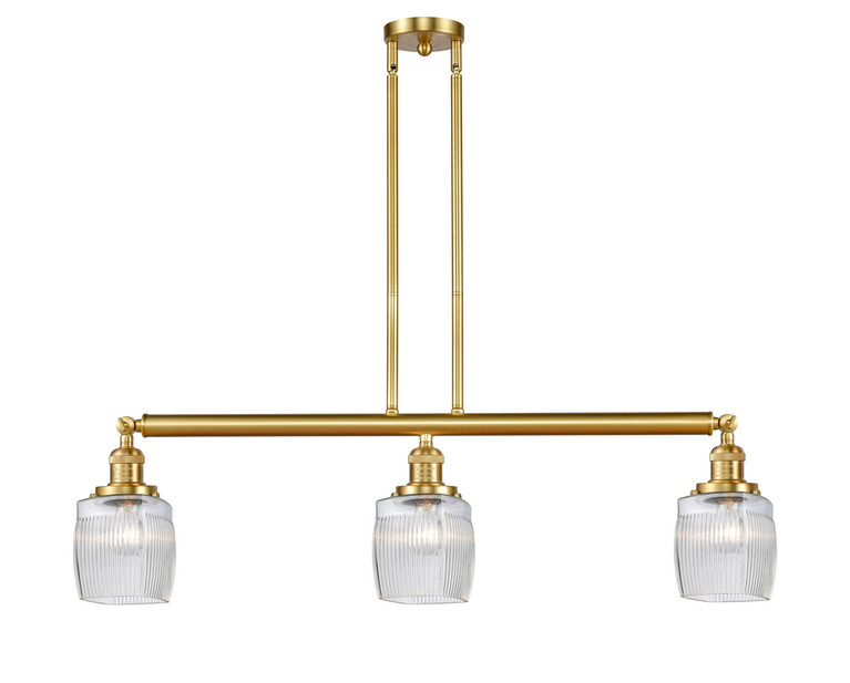 Innovations - 213-SG-G302 - Three Light Island Pendant - Franklin Restoration - Satin Gold