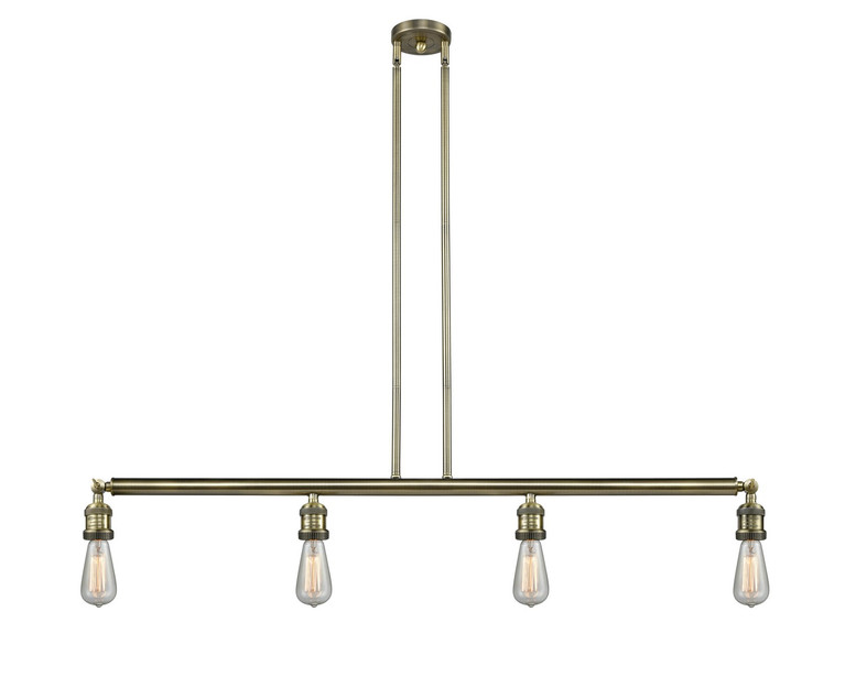 Innovations - 214-AB - Four Light Island Pendant - Franklin Restoration - Antique Brass