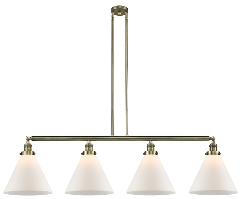 Innovations - 214-AB-G41-L - Four Light Island Pendant - Franklin Restoration - Antique Brass