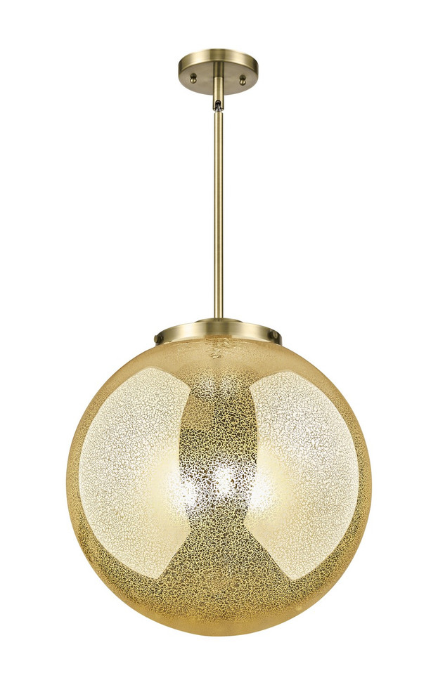 Innovations - 221-3S-AB-G208-16 - Three Light Pendant - Essex - Antique Brass