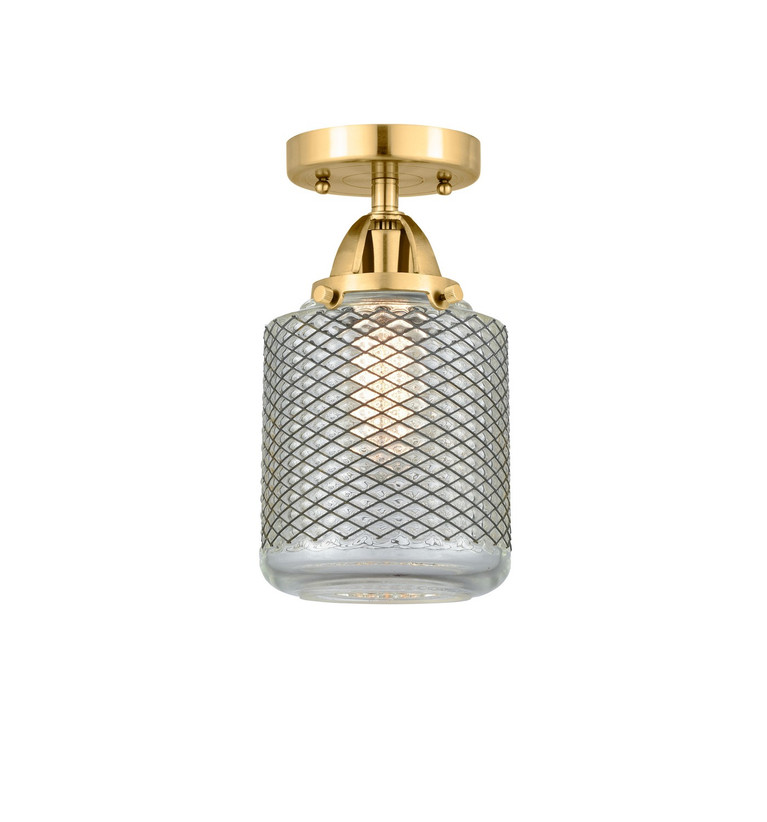 Innovations - 288-1C-SG-G262-LED - LED Semi-Flush Mount - Nouveau 2 - Satin Gold