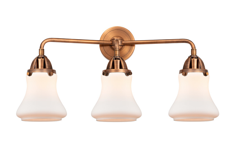 Innovations - 288-3W-AC-G191 - Three Light Bath Vanity - Nouveau 2 - Antique Copper