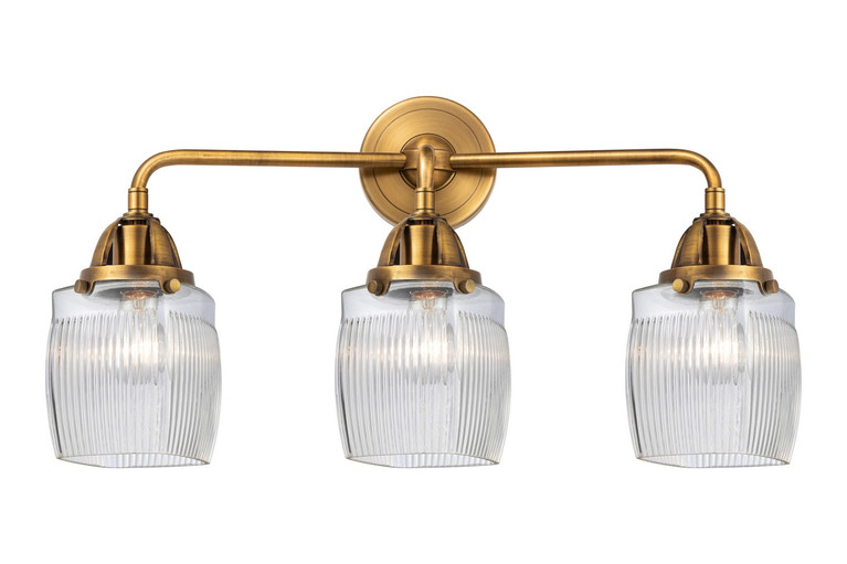 Innovations - 288-3W-BB-G302 - Three Light Bath Vanity - Nouveau 2 - Brushed Brass