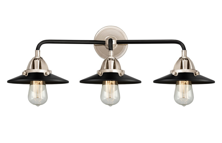 Innovations - 288-3W-BPN-M6-BK-LED - LED Bath Vanity - Nouveau 2 - Black Polished Nickel