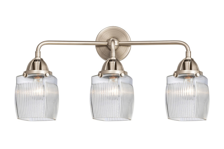 Innovations - 288-3W-SN-G302 - Three Light Bath Vanity - Nouveau 2 - Brushed Satin Nickel