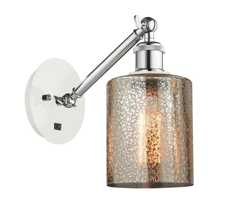 Innovations - 317-1W-WPC-G116 - One Light Wall Sconce - Ballston - White Polished Chrome