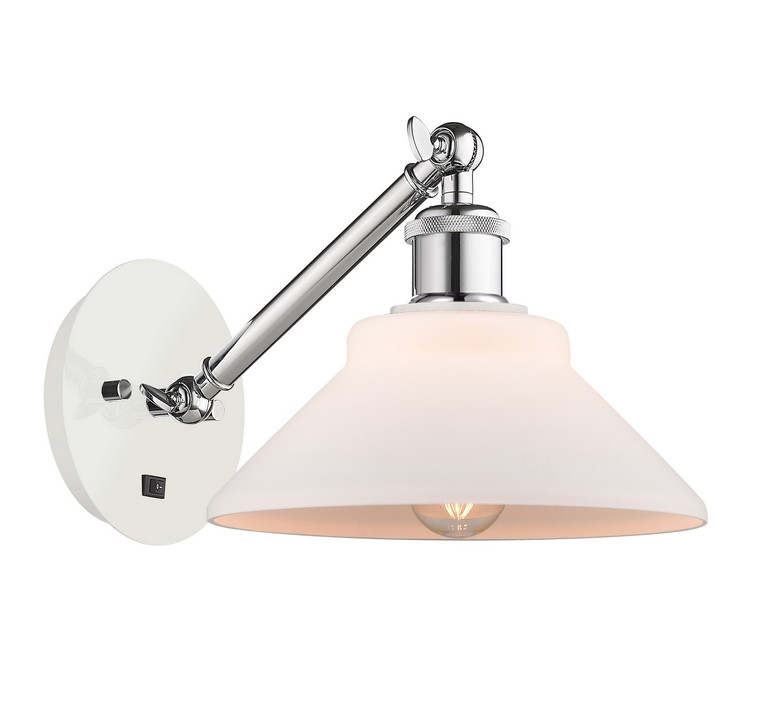 Innovations - 317-1W-WPC-G131 - One Light Wall Sconce - Ballston - White Polished Chrome