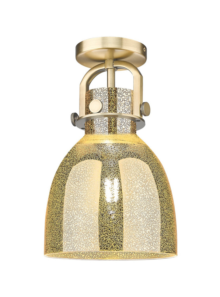 Innovations - 410-1F-BB-G412-8ME - One Light Semi-Flush Mount - Downtown Urban - Brushed Brass