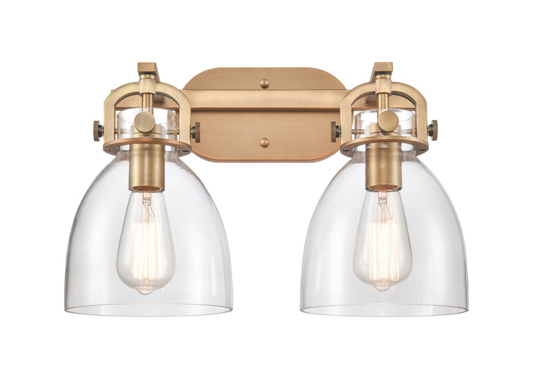 Innovations - 412-2W-BB-7CL-LED - LED Bath Vanity - Newton - Brushed Brass