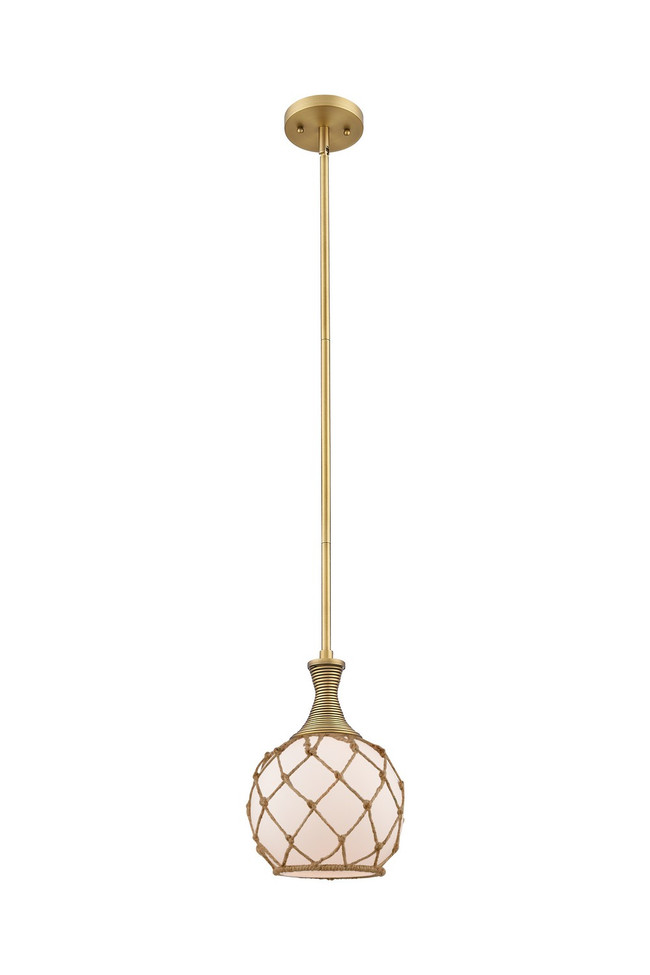 Innovations - 415-1S-BB-G121-8RB - One Light Mini Pendant - Ballston - Brushed Brass