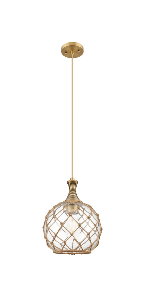 Innovations - 415-1S-BB-G122-10RB - One Light Mini Pendant - Ballston - Brushed Brass