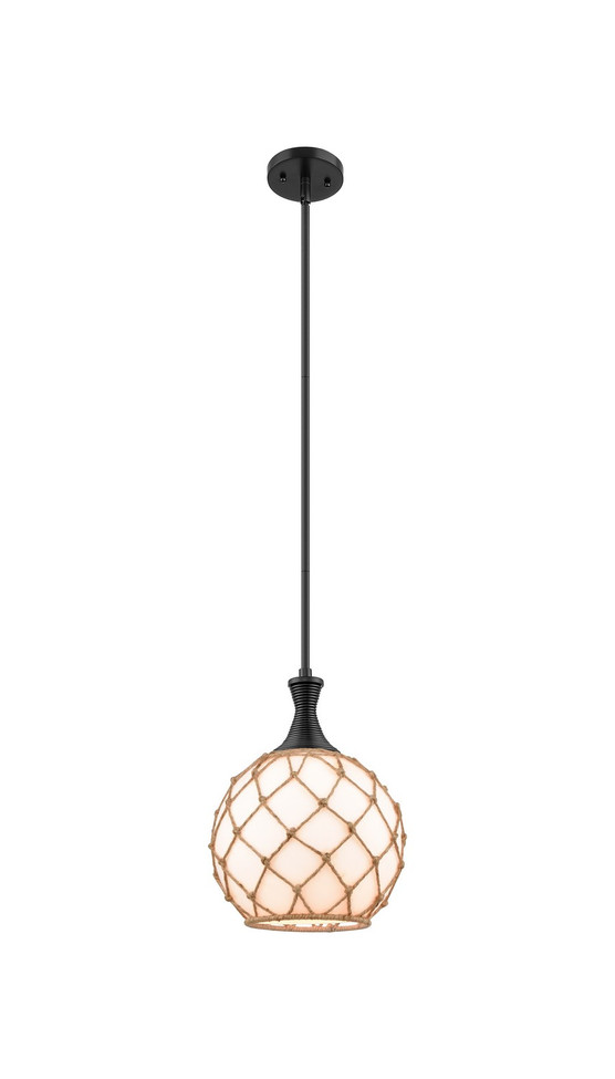 Innovations - 415-1S-BK-G121-10RB - One Light Mini Pendant - Ballston - Matte Black