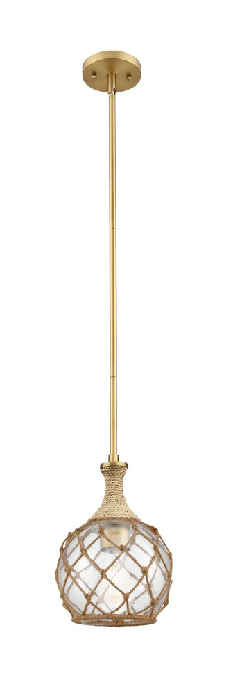 Innovations - 415-1SR-BB-G122-8RB - One Light Pendant - Ballston - Brushed Brass