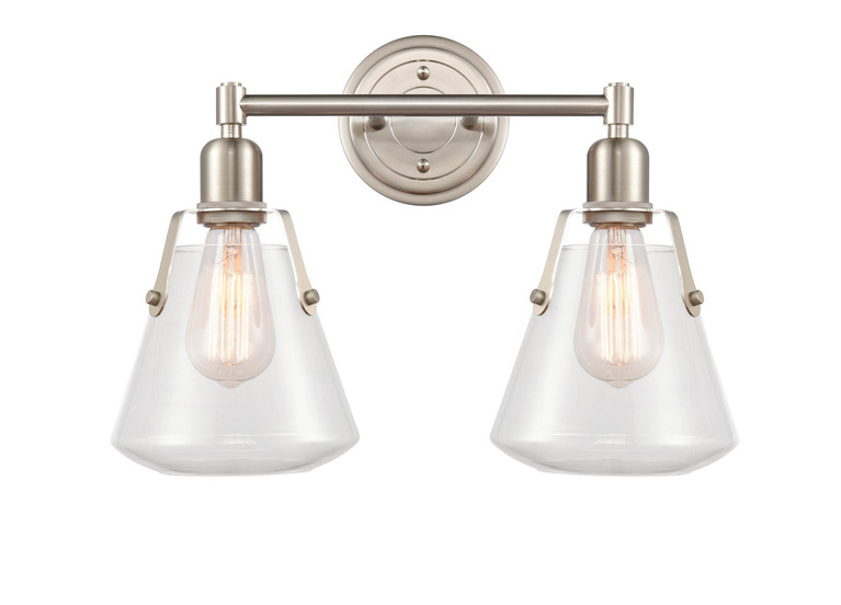 Innovations - 422-2W-SN-7CL - Two Light Bath Vanity - Satin Nickel