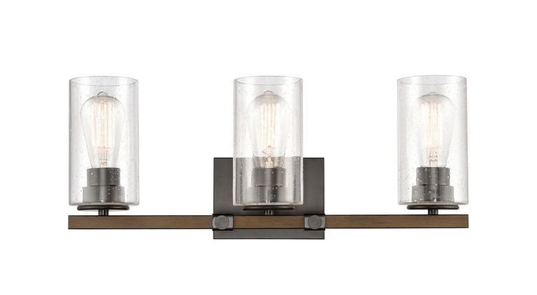 Innovations - 445-3W-BK-G4454 - Three Light Bath Vanity - Matte Black