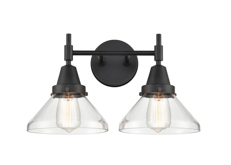 Innovations - 447-2W-BK-CL-LED - LED Bath Vanity - Caden - Matte Black