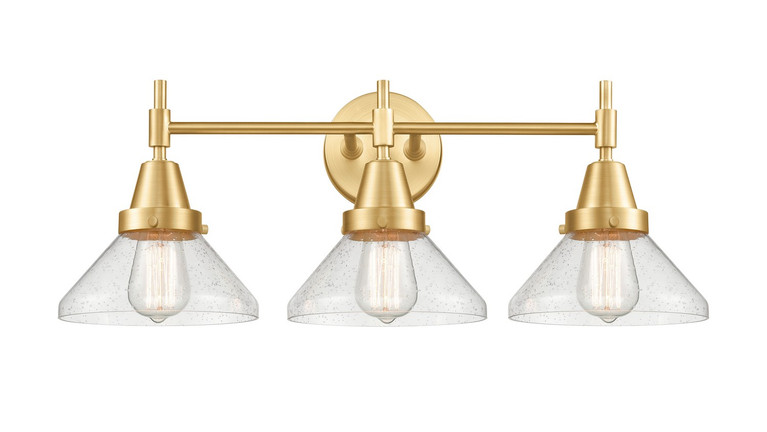 Innovations - 447-3W-SG-G4474 - Three Light Bath Vanity - Caden - Satin Gold