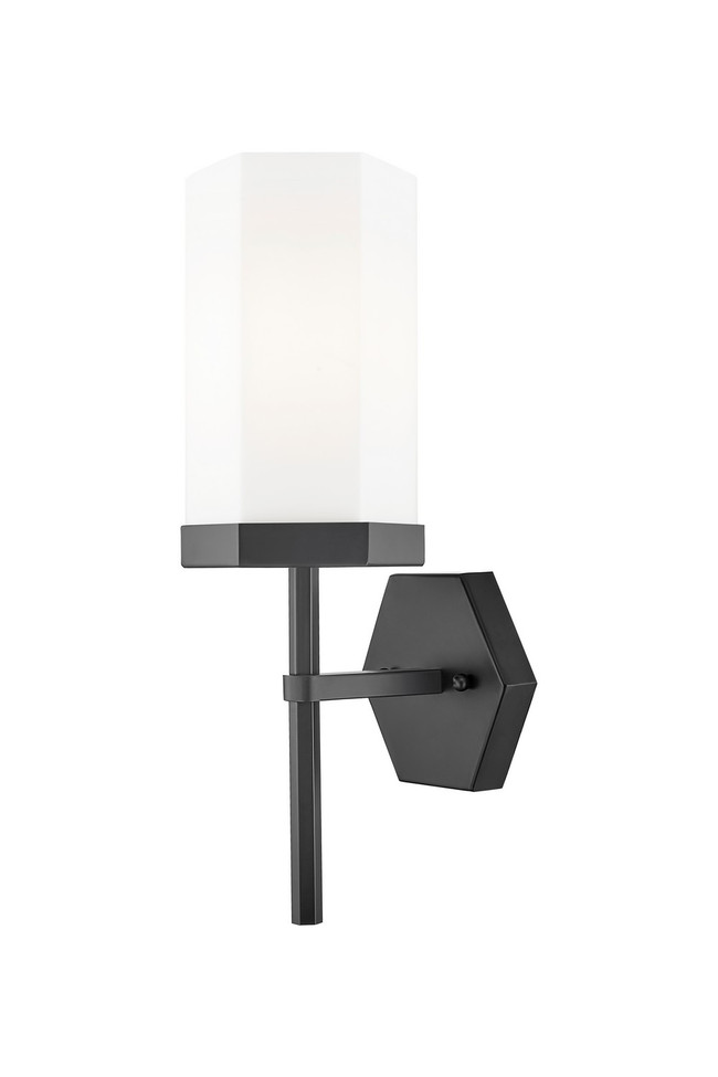 Innovations - 463-1W-BK-G463-8WH - One Light Wall Sconce - Downtown Urban - Matte Black