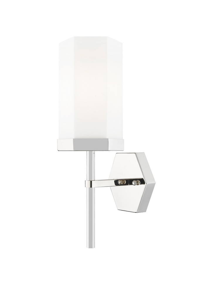 Innovations - 463-1W-PN-G463-8WH - One Light Wall Sconce - Downtown Urban - Polished Nickel