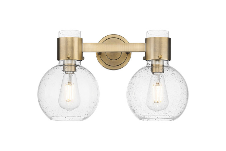 Innovations - 464-2W-BB-G464B-7SDY - Two Light Bath Vanity - Downtown Urban - Brushed Brass
