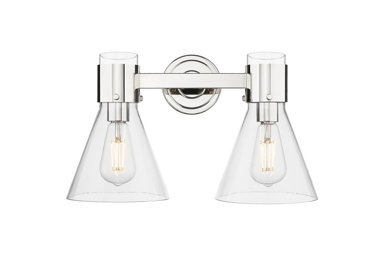 Innovations - 464-2W-PN-G464C-7CL - Two Light Bath Vanity - Downtown Urban - Polished Nickel