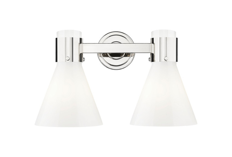 Innovations - 464-2W-PN-G464C-7GW - Two Light Bath Vanity - Downtown Urban - Polished Nickel