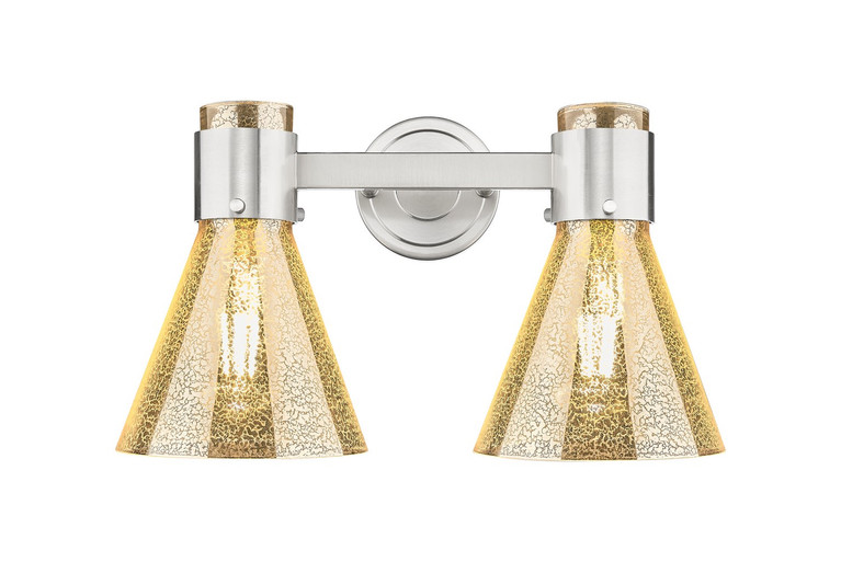 Innovations - 464-2W-SN-G464C-7ME - Two Light Bath Vanity - Downtown Urban - Satin Nickel