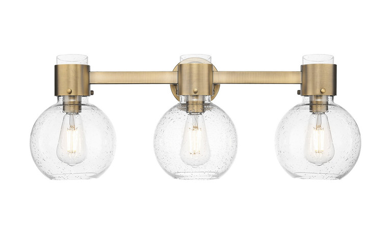 Innovations - 464-3W-BB-G464B-7SDY - Three Light Bath Vanity - Downtown Urban - Brushed Brass