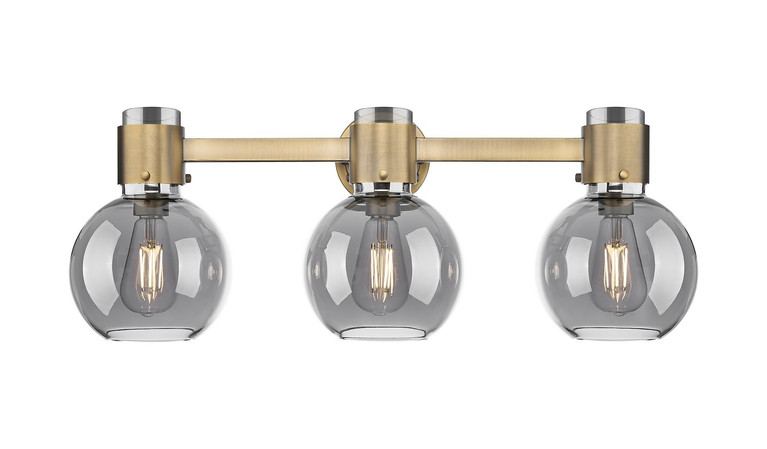 Innovations - 464-3W-BB-G464B-7SM - Three Light Bath Vanity - Downtown Urban - Brushed Brass