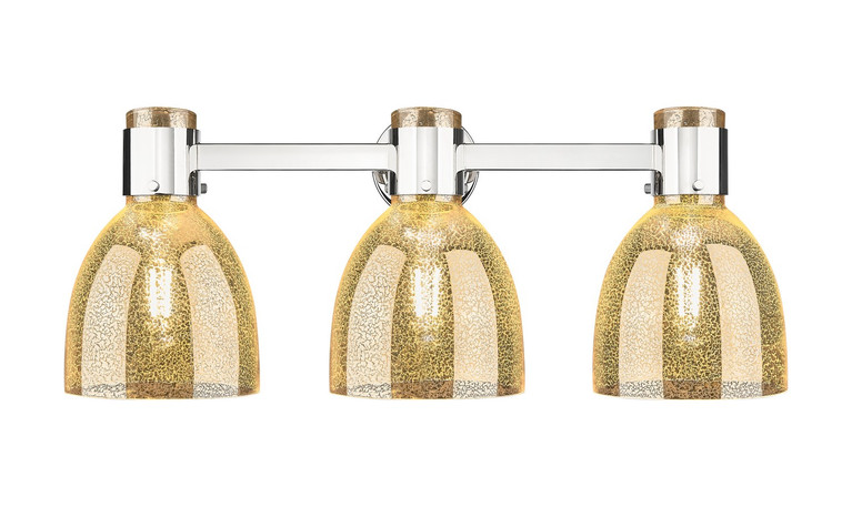 Innovations - 464-3W-PN-G464D-7ME - Three Light Bath Vanity - Downtown Urban - Polished Nickel