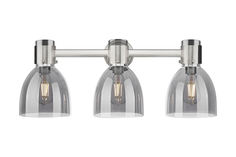 Innovations - 464-3W-SN-G464D-7SM - Three Light Bath Vanity - Downtown Urban - Satin Nickel