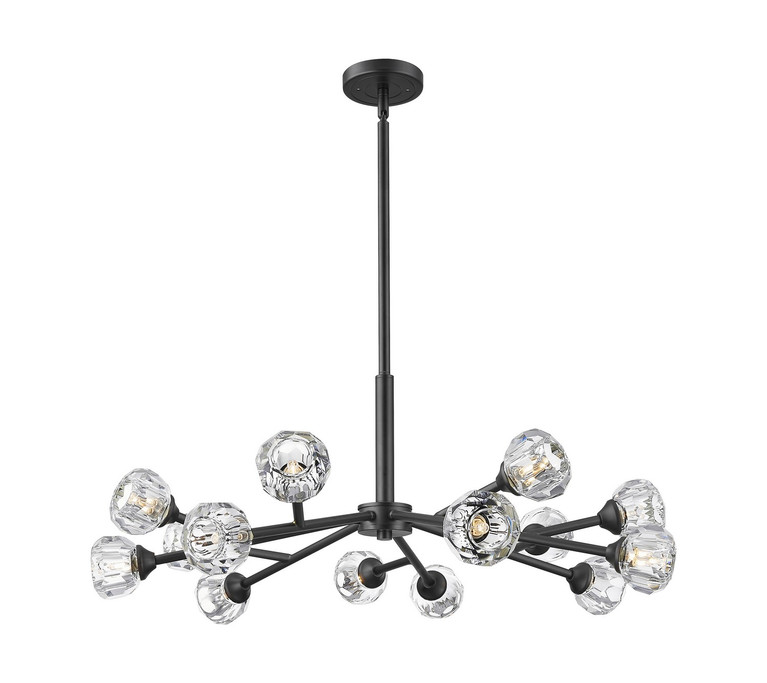 Innovations - 465-14CR-BK-G465-CL - LED Chandelier - Downtown Urban - Matte Black