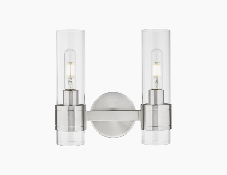 Innovations - 467-2W-SN-G467-CL - Two Light Bath Vanity - Downtown Urban - Satin Nickel